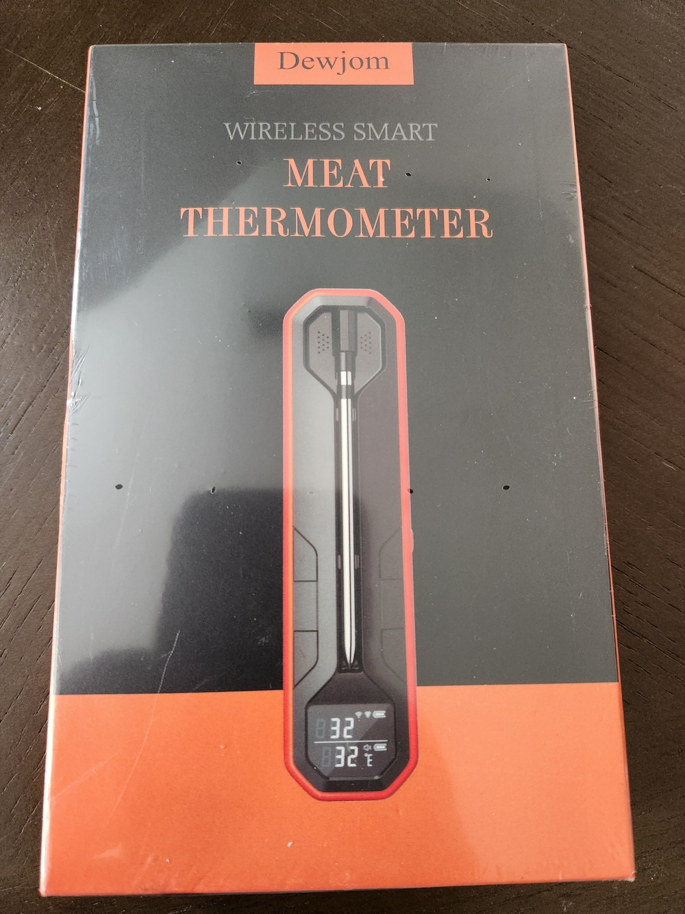 Wireless Smart Meat Thermometer - Black & Orange